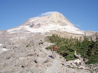 Hiking up Gnarl Ridge