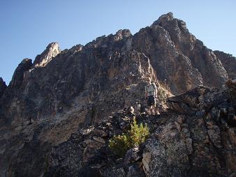 Ascending the SW ridge of Tower Mountain