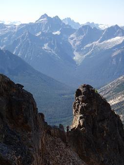 The notch on the route up Tower Mountain
