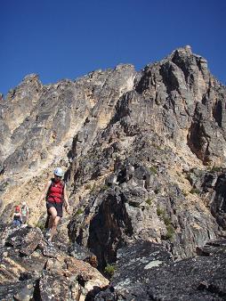Descending the SW ridge of Tower Mountain