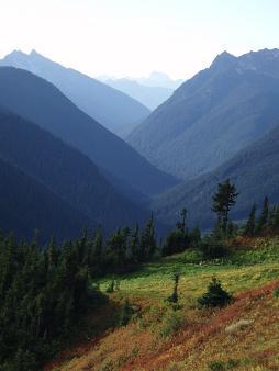 Looking down the North Fork Sauk Valley