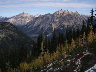Mount Hardy and Porcupine Peak from Heather Pass