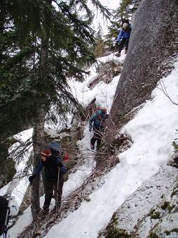 Bypassing the cliffy section of the ridge