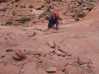 One of the scramble sections before Phipps Arch