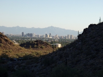 Downtown Phoenix from the start of the Squaw Peak trail