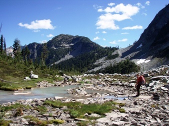 Heading back to Heather Pass