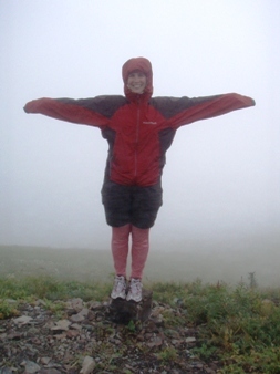 On the summit of Tatoosh Peak