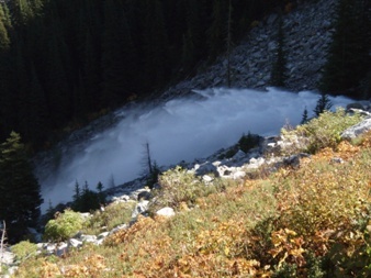 Crazy water blast above Nada Lake