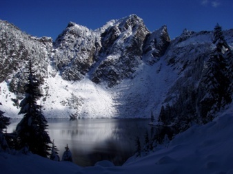 Hurricane Peak over Boulder Lake