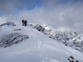 Leaving the summit of Boulder BM