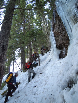 There were a few steep snow slopes