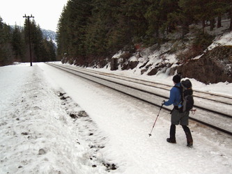 The first mile followed the railroad tracks.  I kept worrying that I wouldn't hear the train as it approached from behind.