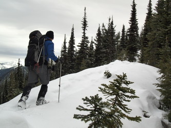 Heading up the east ridge of Arrowhead.  The views started here.