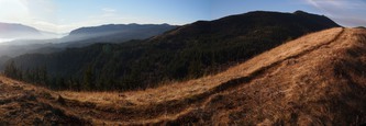 Hardy Ridge from a viewpoint on the south side of Hamilton (awesome viewpoint!).