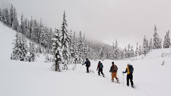 Three hours later we started skiing.