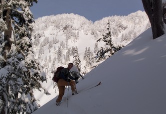 Matt breaking trail