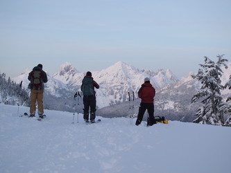 American Border Peak, Mount Larrabee, and The Pleaides from Austin Pass