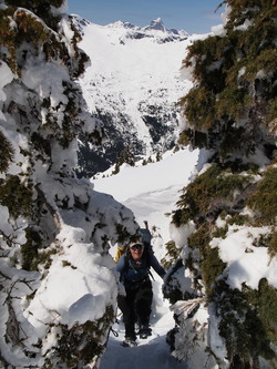 A Hemlock slot canyon. Triumph in the background.