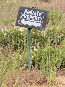 I first tried to climb Tibbetts from Peshastin.  But after half a mile of walking I encountered this sign on the nose of the ridge.  I respect property owner's rights, so I returned to my car.