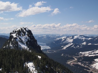 Looking east to Guye Peak and the Yakima Valley.