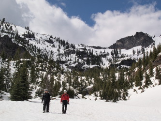 Minutes later we are down in the basin.  Lundin in upper right.