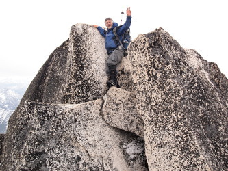 Brett on the summit of Silver Star