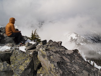 On the summit of Canoe Peak