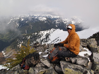 On the summit of Canoe Peak