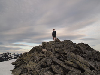 Lindsay on the summit of Bandera Mountain