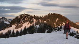 The summit of Bandera Mountain in the background