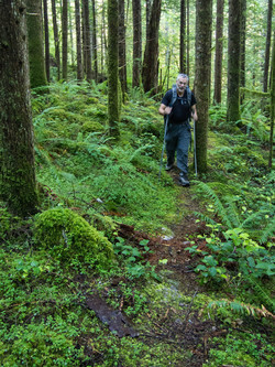 Hiking up the Green Ridge trail