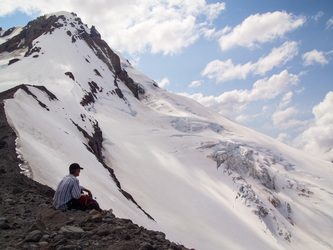 Our lunch/turn-around spot around 8,500' on Cooper Spur