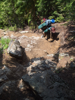 Hiking up the Boston Basin trail