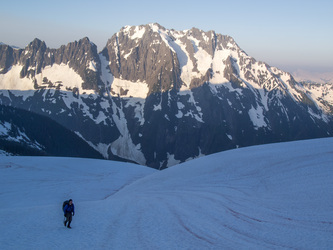 Hiking up to the climb the next morning