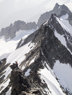 Looking down the west ridge with Mount Torment in the upper right corner