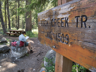 At the Trinity trail head.  The Trinity Conservancy might be looking for a manager for the town of Trinity: http://home.comcast.net/~trin-con/index.html