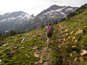 On the old mining road that is now the Red Mountain trail