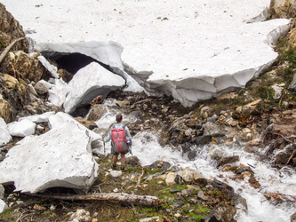 Eventually we left the Red Mountain trail to traverse west below Chiwawa