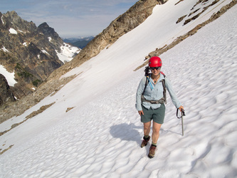 The next morning we broke camp and headed up the SW slopes of Chiwawa