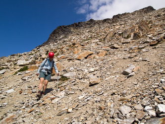 Most of Chiwawa Mountain's SW slopes were rubble like this