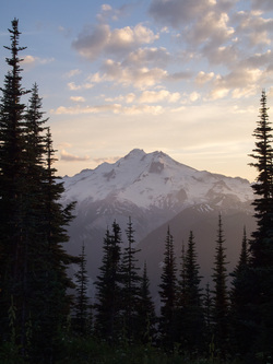 Sunset from the meadow above our Middle Ridge camp site