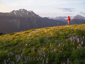 Sunrise in the meadow above our Middle Ridge camp site