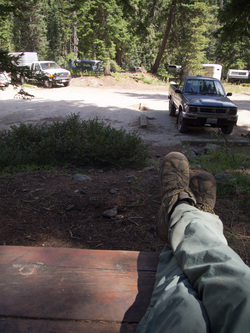 Relaxing at the Buck Creek trail head