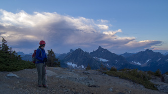 The next morning we headed up the south ridge of Azurite.