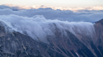 The clouds started pouring in from the west.