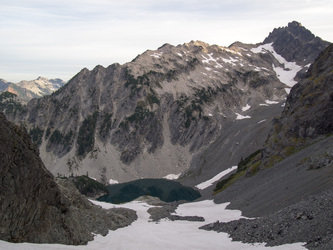 Overcoat Peak and Iceberg Lake.