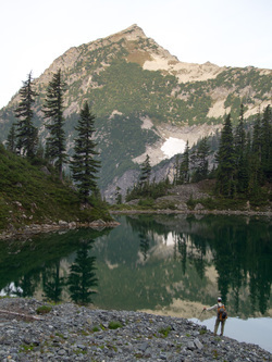 Burnt Boot Peak over Iceberg Lake.