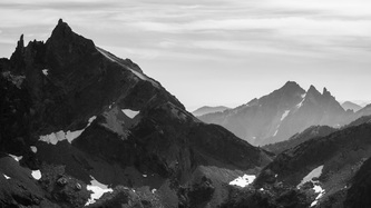 Iapia Peak and Three Queens from Burnt Boot Peak