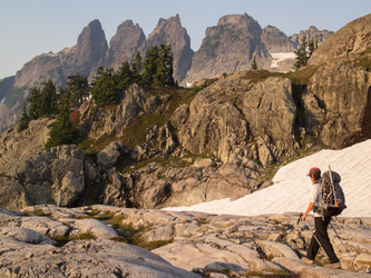 Four Brothers.  Our party split three ways; Carla and I headed for the south summit of Four Brothers.