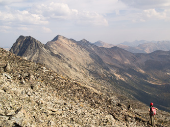 Mount Carru and Mount Lago from Osceola Peak